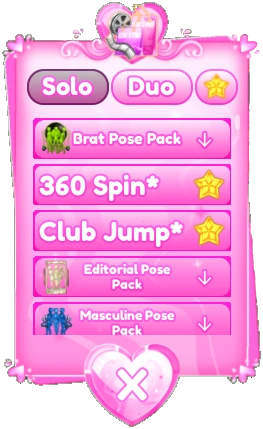 5 poses - game assets