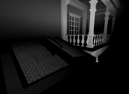 The entrance to the cellar/basement. To get to here you need to turn left from where you spawn.