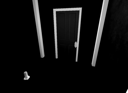 The door that leads to the cellar/basement. You can see a candle in front of the door, which may have some kind of symbolism.