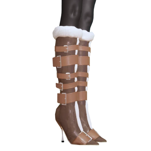 Buckled Fur Boots