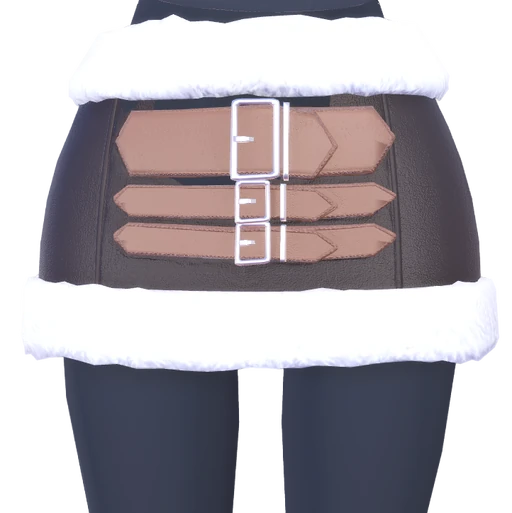 Buckled Fur Skirt
