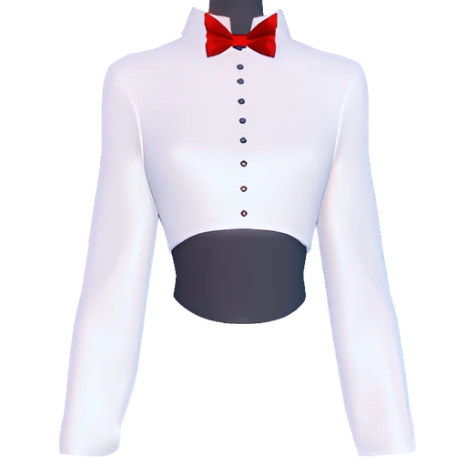 Cropped Bow Tie Button-Up