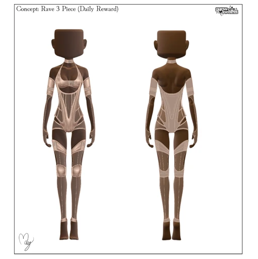 Cyber Bodysuit Set