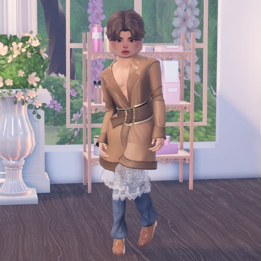 Scrapped Rich Girl Set Trench Coat (Masc)
