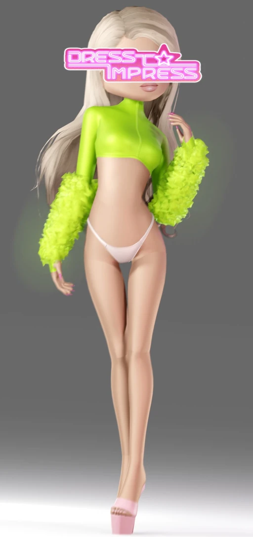 Thong and crop top shown by Diar_Ben