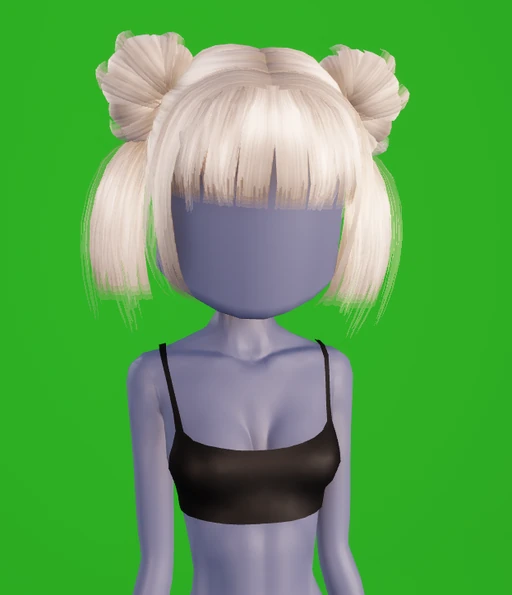 Hair with space buns