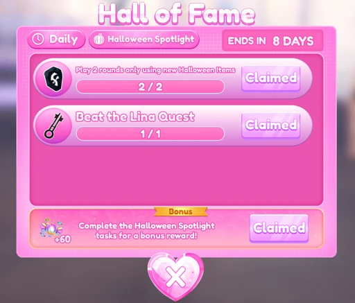Halloween Spotlight Task UI