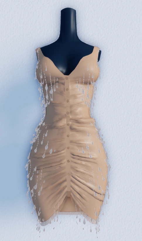 Variant of the removed Kim K dress featuring 2 layers and more detail. 2 Color customization options, no toggles. [16]