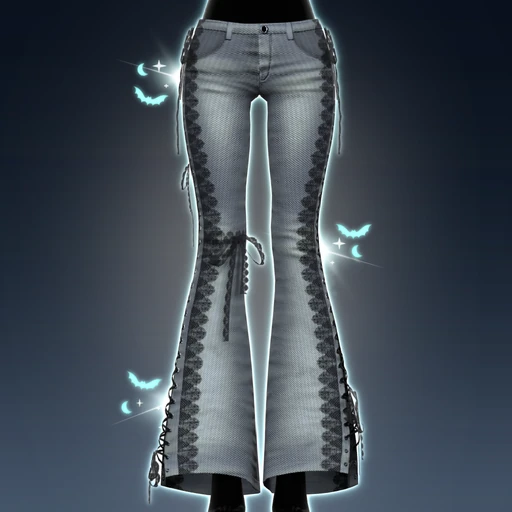 Lace-up Flared Jeans