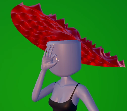 Lady In Red Spiked Hat - Wearing - F.png