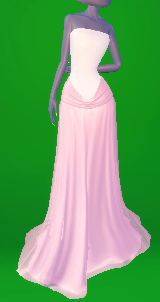 Loewe Nacre Bustier Gown - Wearing.png