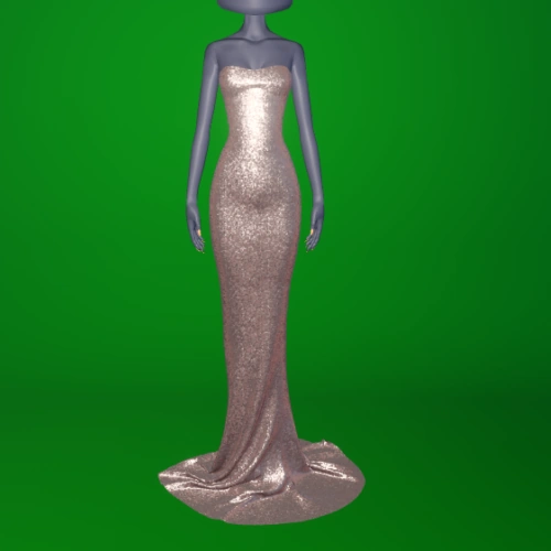 Long Plain Strapless Dress - F - Toggle 1.png