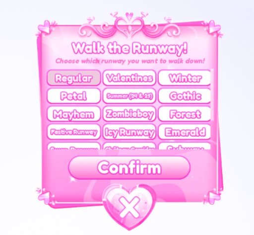 Runway selector UI