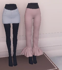 Ruffle Hem Flares
