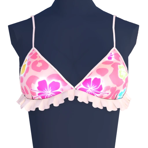 Ruffled Beach Bikini Top