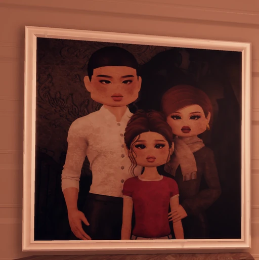 An image (screenshot) of Lana's family portrait, located on the 2nd floor of her family home.