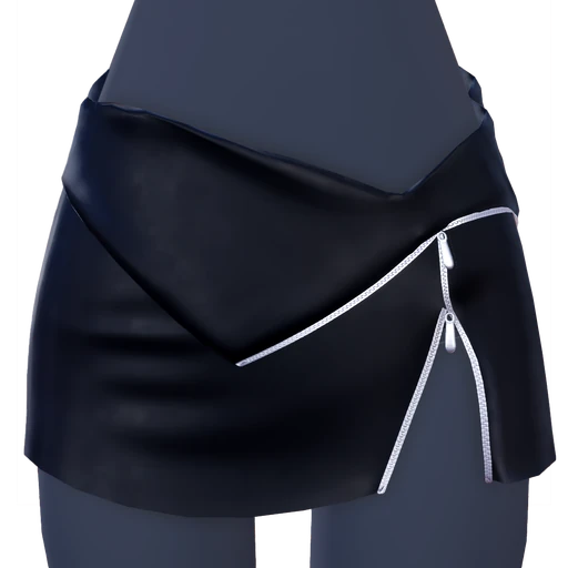 Slit Zipper Skirt