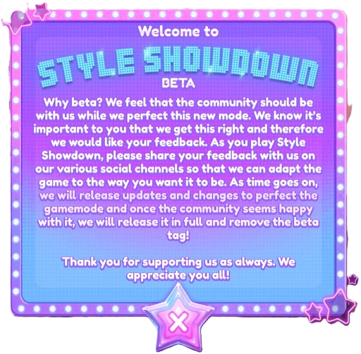 Style Showdown welcome screen (Beta)