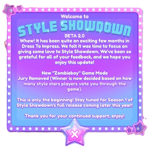 DTI x Lady Gaga (Style Showdown) welcome screen