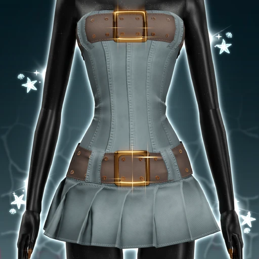 Tube Denim Buckle Dress (Rework)