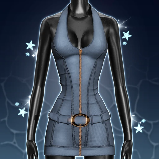 Zip-Up Denim Dress (Rework)